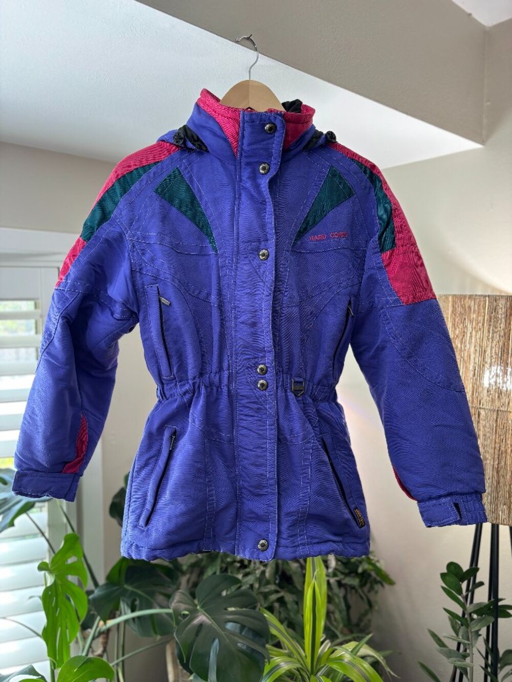 Vintage Hard Corps GORE-TEX Ski Jacket Purple Magenta Neon Size 6 Retro 80s 90s